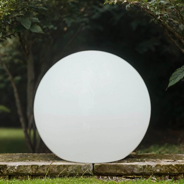 Lampada solare a sfera LED + cambiacolori RGBW dimmer telecomando Ø 50 cm Bianco IP65 luce da giardino luce a sfera da terrazzo lampada da giardino