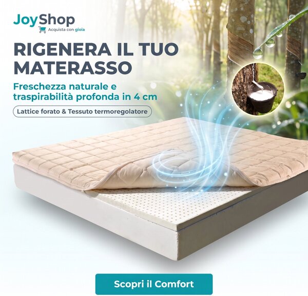 Topper Lattice – Correttore Elastico, 4 cm, Bamboo Sfoderabile 80x190 Singolo standard