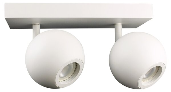 ENOVALITE GLOBE plafoniera, attacco GU10, IP20, Ø10cm, 2 fiamme, bianco