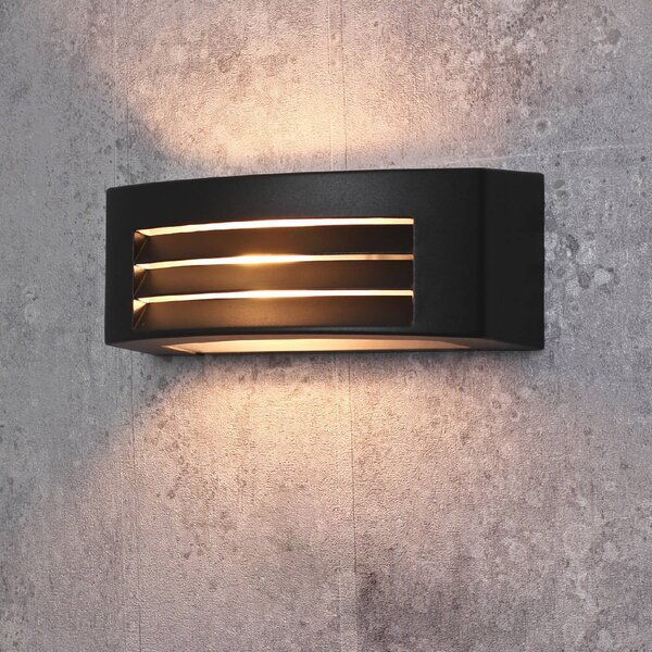 Applique da esterno rustica "in grigio E27 fino a 20 watt luce da esterno IP44 lampada da parete per cortile e giardino