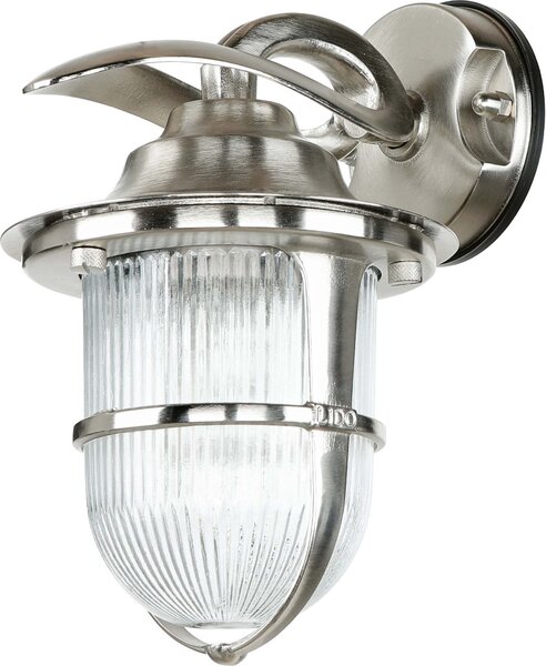 Applique da esterno Maritime E27 in vero ottone vetro IP64 lampada da parete luce esterna casa cortile giardino