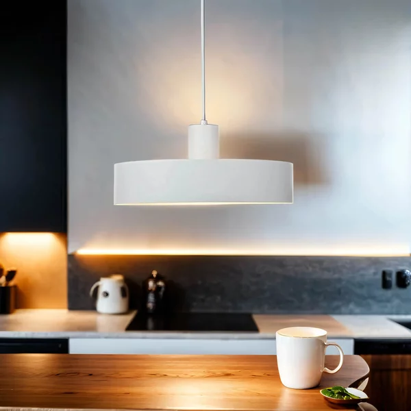 Lampada a sospensione in metallo bianco Ø 35 cm E27 regolabile lampada a sospensione retrò sala da pranzo cucina