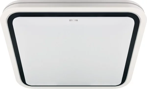 Lampada da soffitto a LED in metallo L: 50,5 cm Bianco nero quadrato bianco neutro 4100 K 3050 lm Plafoniera