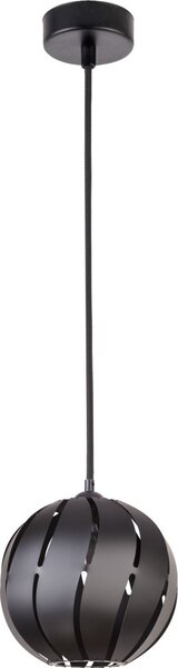 Lampada a sospensione moderna nera Ø22cm rotonda elegante con paralume aperto lampada a sospensione soggiorno lampada corridoio camera da letto