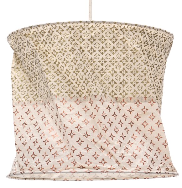 Lampada a sospensione rotonda in carta, paralume in carta Lokta Annapurna, carta fatta a mano - modello 17, bianco crema, carta Lokta, 25*28*28 cm, paralumi asiatici in carta e tessuto