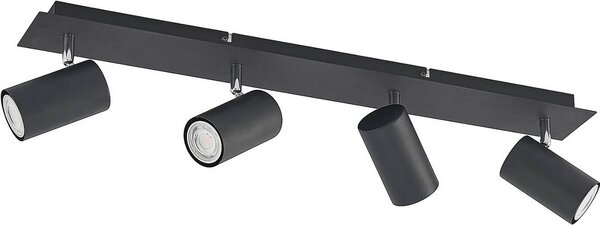 Faretto da soffitto Lindby Joffrey, 70 cm, nero, 4 luci, GU10