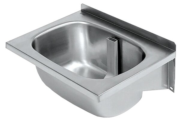 Lavello a incasso KWC KP, modello SIRIUS, in acciaio inossidabile, dimensioni 600x276x500 mm, da montare a parete, con vasca saldata a filo, dotato di valvola a colonna, confezione singola