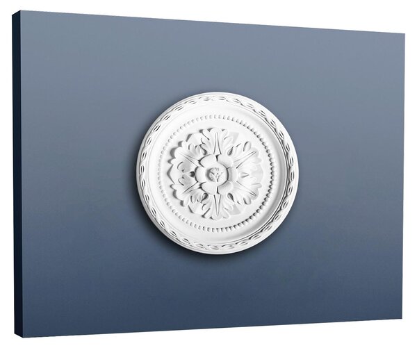 Orac R13 Luxxus Rosone da soffitto Rosone Cornice da soffitto a parete Profilo decorativo Stucco Classico Antico Decor Bianco | 28 Cm Diametro