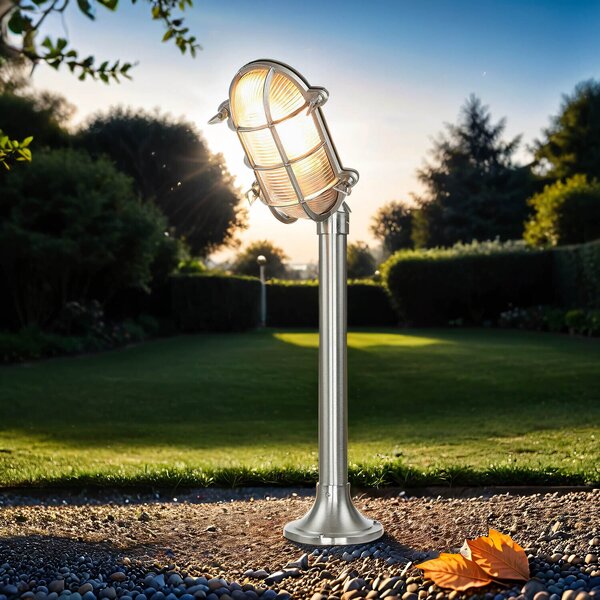 Luce di sentiero in nichel vero ottone IP54 per esterno stile marittimo luce esterna lampada da giardino sentiero terrazza