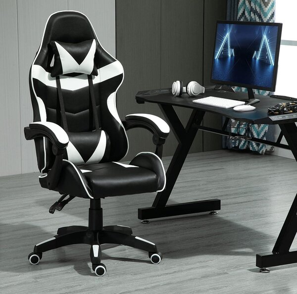 Sedia ergonomica da ufficio - Sedia per scrivania - Ideale per il lavoro da casa - Braccioli regolabili - Portata massima: 150 kg - Colore: bianco
