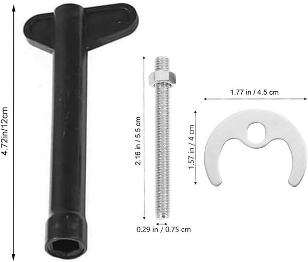 Kit di montaggio per rubinetteria monocomando per lavello, completo di viti e guarnizioni
