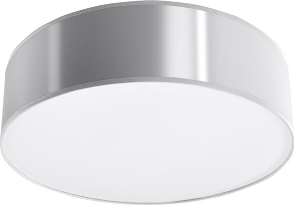 Plafoniera rotonda grigia E27 in metallo lampada da soffitto moderna