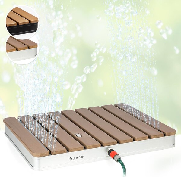 Blumfeldt Doccia da Giardino, Doccia Esterna Giardino con Getto d’Acqua di 4 Metri, Doccia da Giardino Esterno, Patio e Piscina con Corpo in Alluminio, Impermeabile, Anti UV e Resistente al Gelo