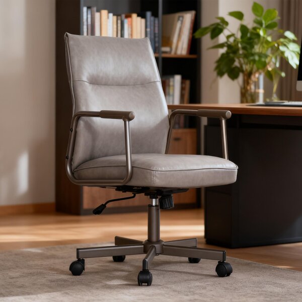Duhome Sedia da ufficio Sedia da ufficio ergonomica girevole regolabile in altezza con braccioli Sedia girevole con ruote per ufficio Sala da lavoro Ufficio