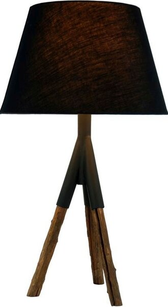 Lampada da tavolo treppiede driftwood tessuto fatto a mano unica lampada da soggiorno lampada da comodino