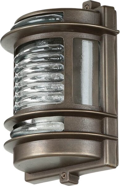 Applique da esterno in ottone vetro IP64 E27 H: 22 cm nero antico acciaio inox lampada da esterno casa giardino
