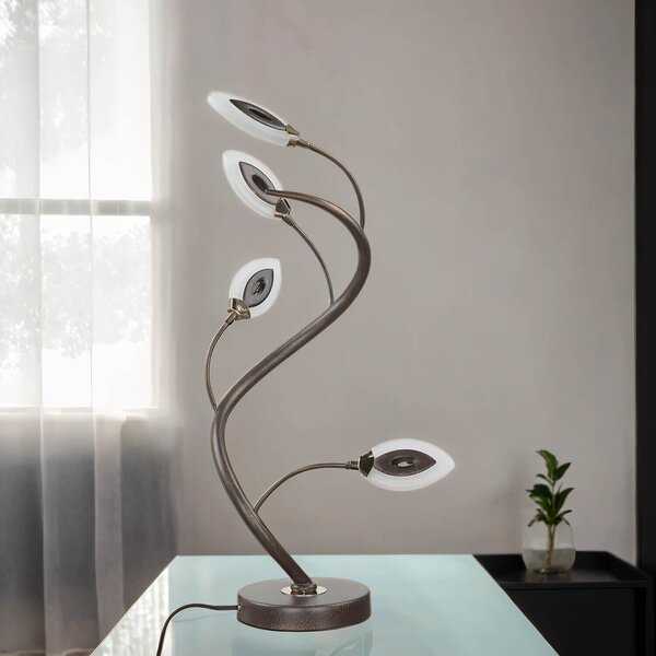 Lampada da tavolo decorativa a LED in metallo H:45cm Moderna in marrone antico GORI Lampada da tavolo per soggiorno