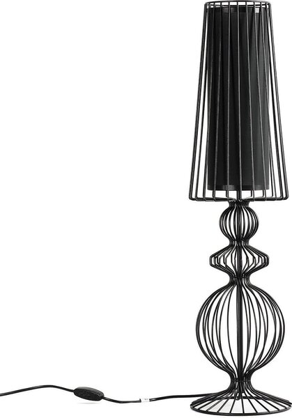 Lampada da comodino moderna AVEIRO acciaio nero tessuto E27 abbagliante lampada da tavolo camera da letto