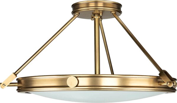 Plafoniera in ottone bianco E14 vetro metallo Lampada da soffitto Art Nouveau