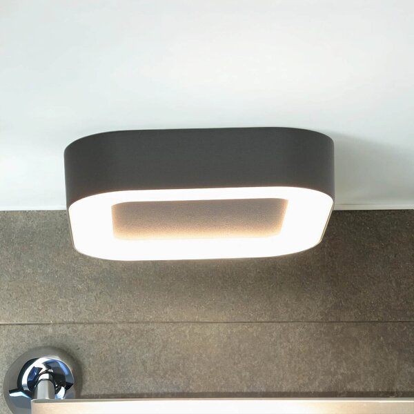 Plafoniera LED da esterno grigio scuro alluminio plastica angolare 3000K 538lm plafoniera illuminazione esterna casa