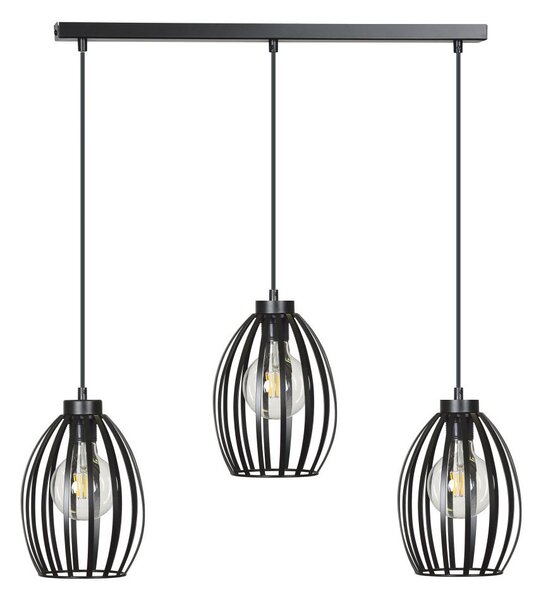 Lampada a sospensione E27 in metallo nero moderno tavolo da pranzo luce a sospensione