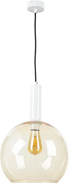 Versatile lampada a sospensione LYSITOS paralume in vetro ambrato lampada a globo rotonda retrò cucina sala da pranzo