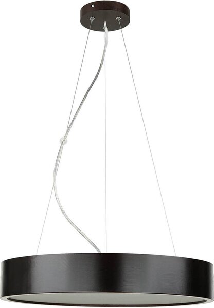 Lampada a sospensione in legno vetro Ø 47 cm rotonda marrone basso abbagliamento 3x E27 luce a sospensione soggiorno sala da pranzo