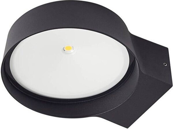 Applique da esterno Lindby LED Jesiba, antracite, alluminio, Ø 16 cm