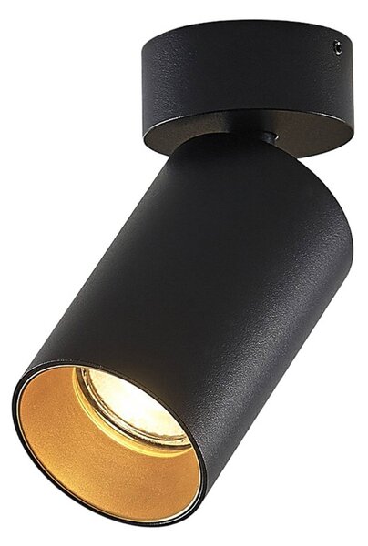 Faretto ad arco Brinja, nero, rotondo, altezza 13 cm, Ø 6 cm