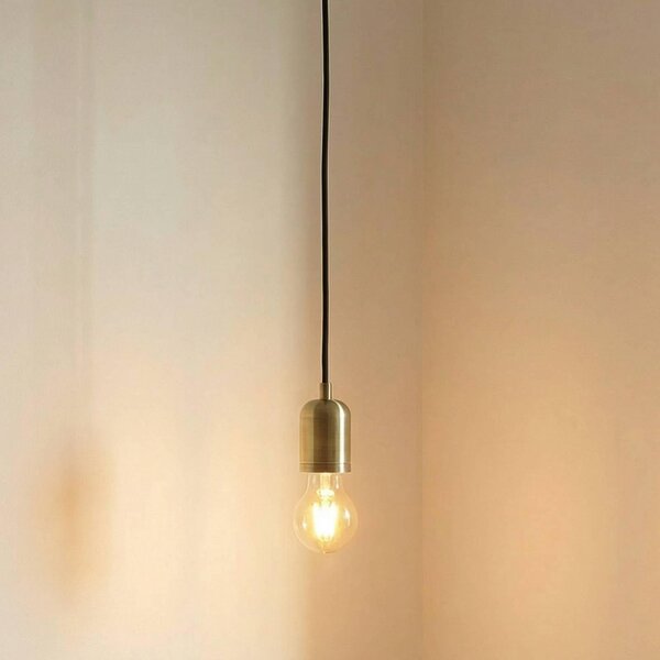 Lampada a sospensione Lindby Hattie, attacco E27, ottone, Ø 4,7 cm
