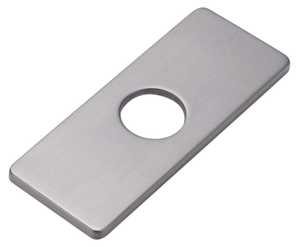 Piastra copri rubinetto lavabo copri foro - Acciaio inossidabile - Copertura per foro singolo - Grigio