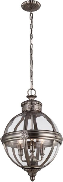 Lampada a sospensione E14 in vetro nichel metallo vintage