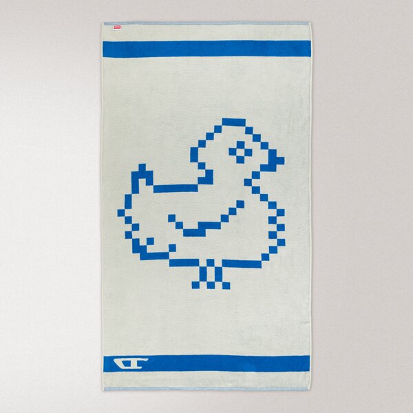 Telo Mare 100X180 Pixel Toys 1 BLUE Cotone Caleffi