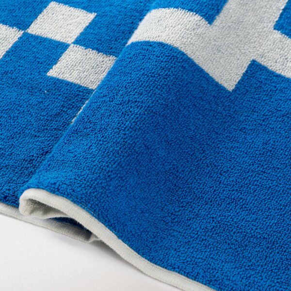 Telo Mare 100X180 Pixel Toys 1 BLUE Cotone Caleffi
