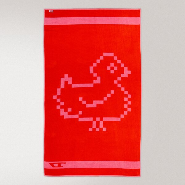 Telo Mare 100X180 Pixel Toys 1 PINK/RED Cotone Caleffi
