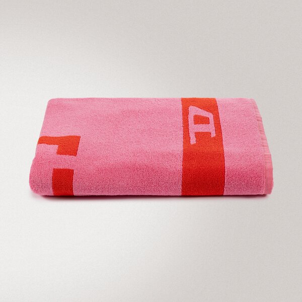 Telo Mare 100X180 Pixel Toys 1 PINK/RED Cotone Caleffi