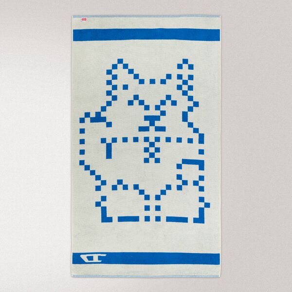 Telo Mare 100X180 Pixel Toys 2 BLUE Cotone Caleffi