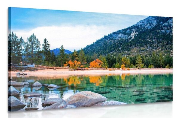 Quadri lago nella bellissima natura