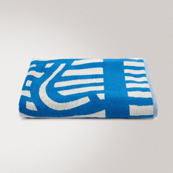 Telo Mare 100X180 Stripes BLUE Cotone Caleffi