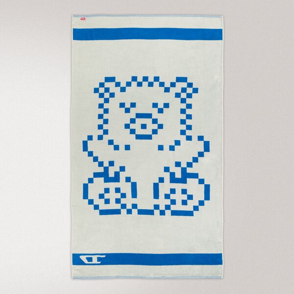 Telo Mare 100X180 Pixel Toys 3 BLUE Cotone Caleffi