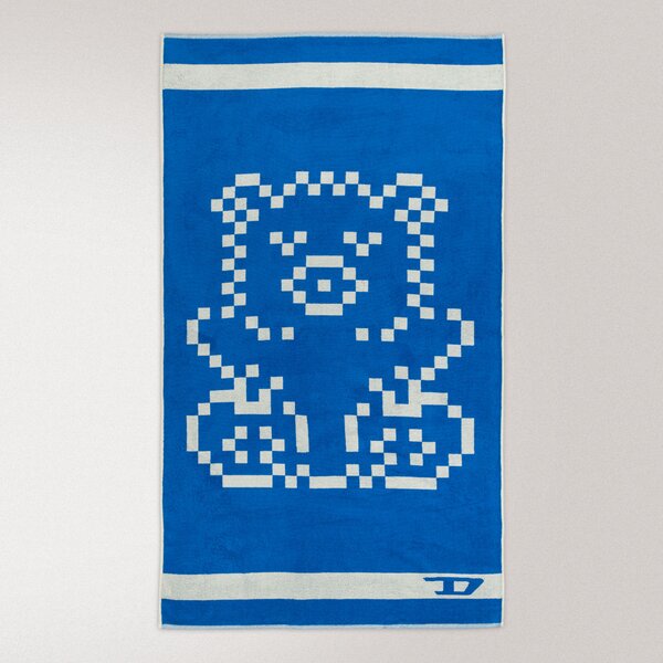 Telo Mare 100X180 Pixel Toys 3 BLUE Cotone Caleffi