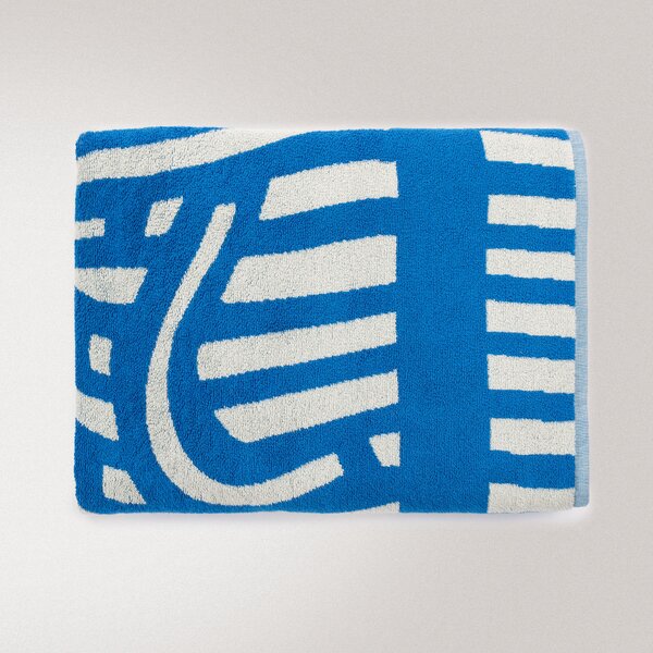 Telo Mare 100X180 Stripes BLUE Cotone Caleffi