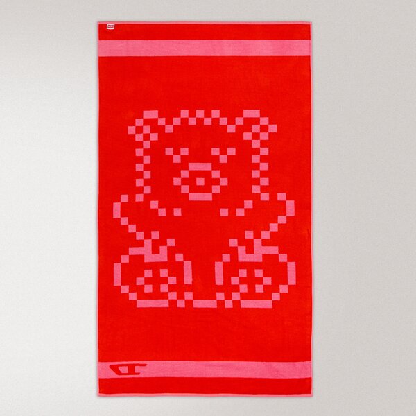 Telo Mare 100X180 Pixel Toys 3 PINK/RED Cotone Caleffi