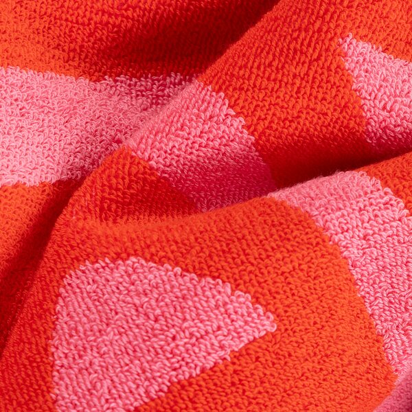 Telo Mare 100X180 Stripes PINK/RED Cotone Caleffi