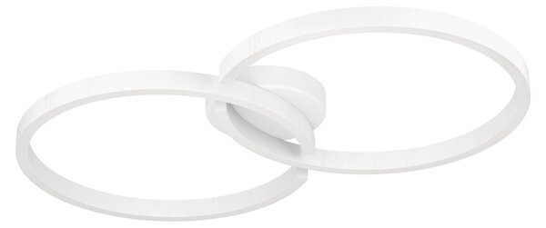 Plafoniera Minimal Amandolo Alluminio Bianco Luce Led Integrato 19,5W