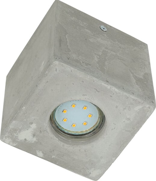 Lampada in cemento Plafoniera angolare 10x10x10 cm GU10 Soggiorno Corridoio Cucina Plafoniera BRUCCIA