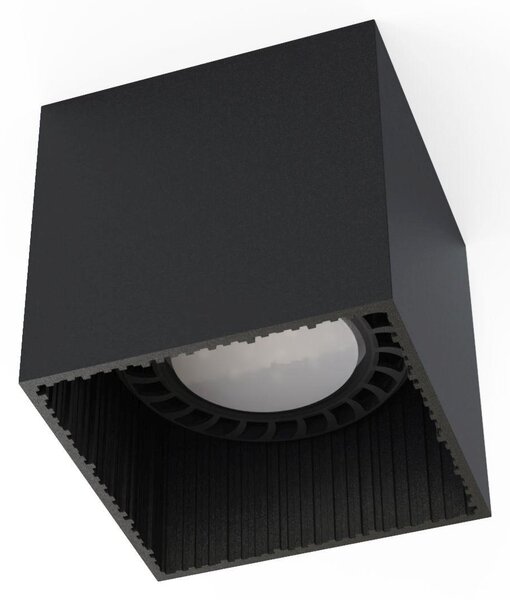 Faretto nero a superficie angolare L:12,5 cm GU10 metallo compatto cubo a superficie lampada a soffitto corridoio cucina