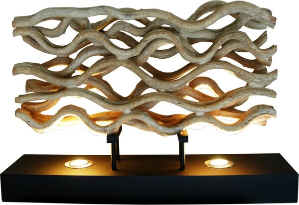 Lampada da tavolo LED driftwood alta 50 cm Lampada da tavolo unica e moderna