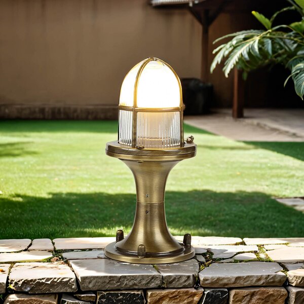 Luce esterna marittima piccola H:25cm esterno SANTORIN sentiero illuminazione giardino lampada in piedi terrazza all'aperto
