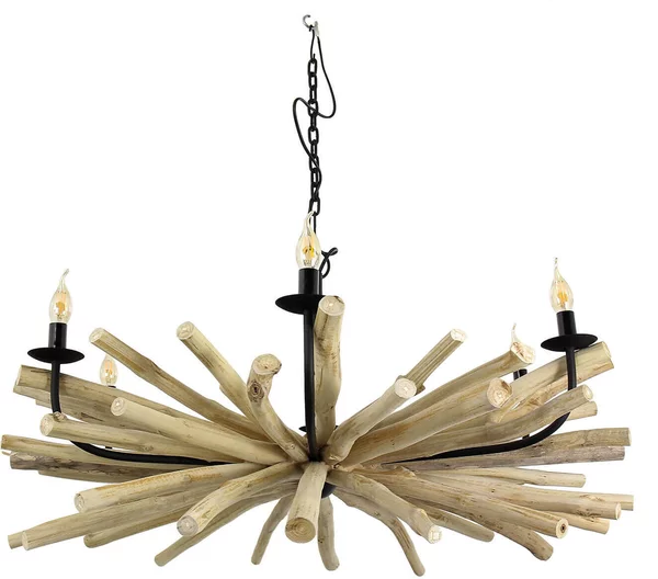 Lampada a sospensione di design in metallo driftwood unico fatto a mano luce a sospensione driftwood tavolo da pranzo soggiorno